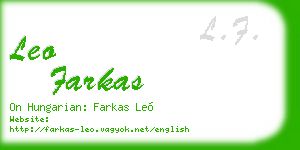 leo farkas business card